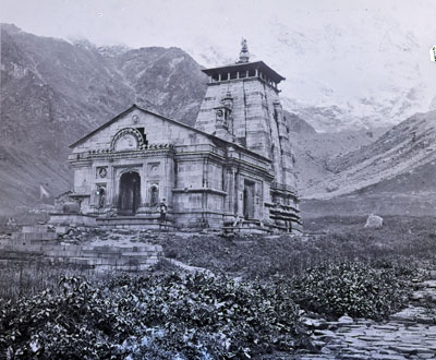 Old Photograph of Kedarnath Temple in Garhwal Himalaya, Uttrakhand - 1882